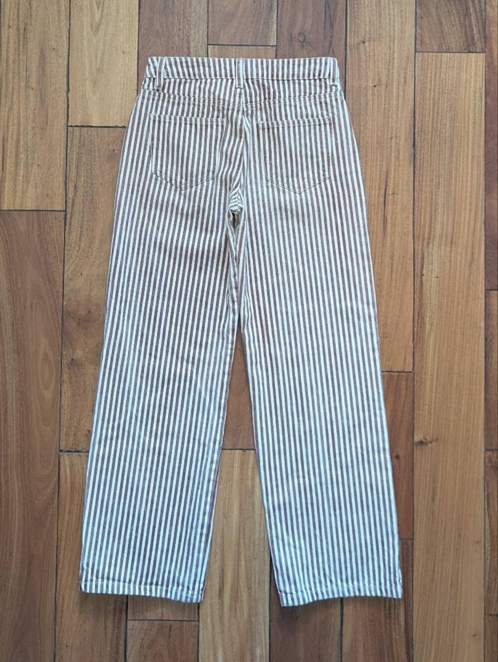 Daisy Street Burgundy Pinstripe Denim Pants (S)